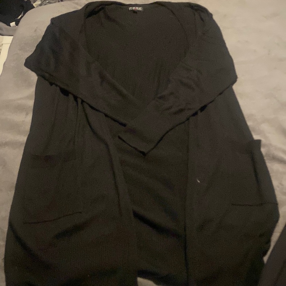 Long cardigan by Poof New York. Size large. Soft lightweight material.